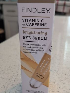 Findley Vitamin C & Caffeine Brightening Eye Serum - White & Gold